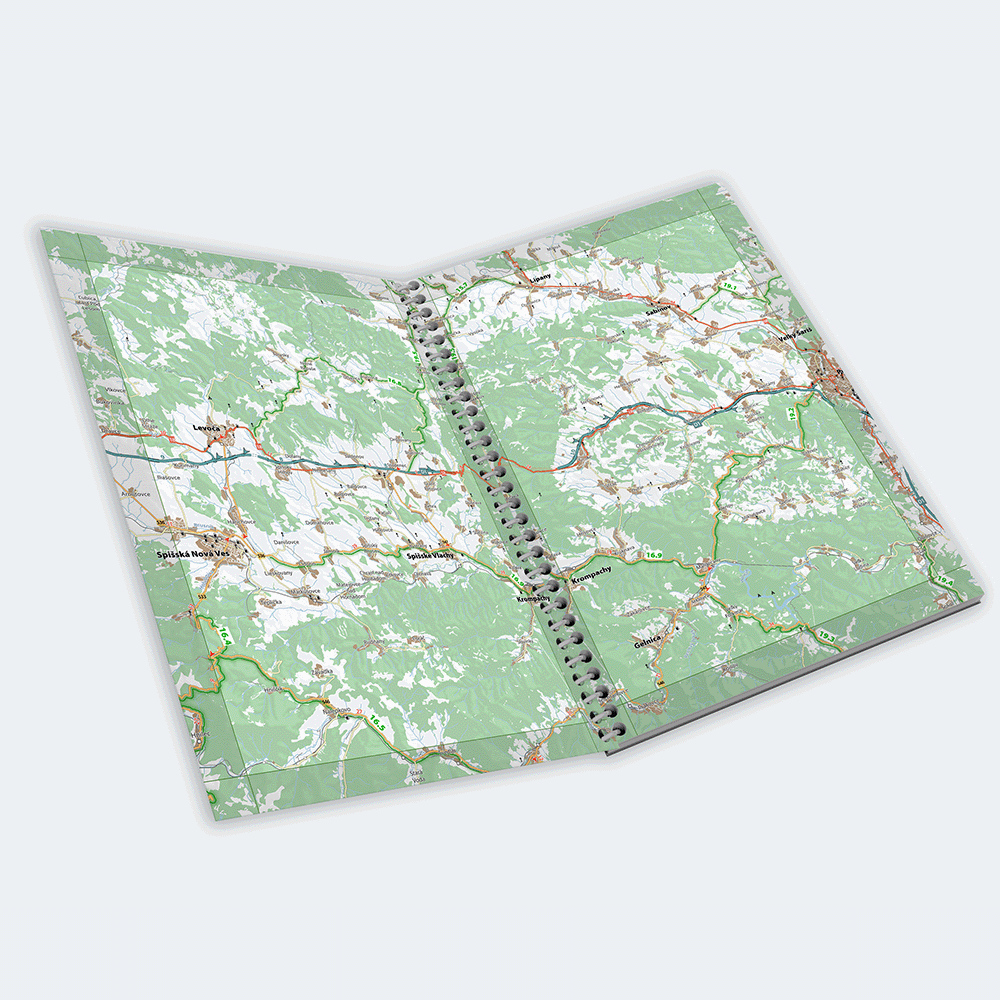 kniha motoatlas slovensko mapa trasy