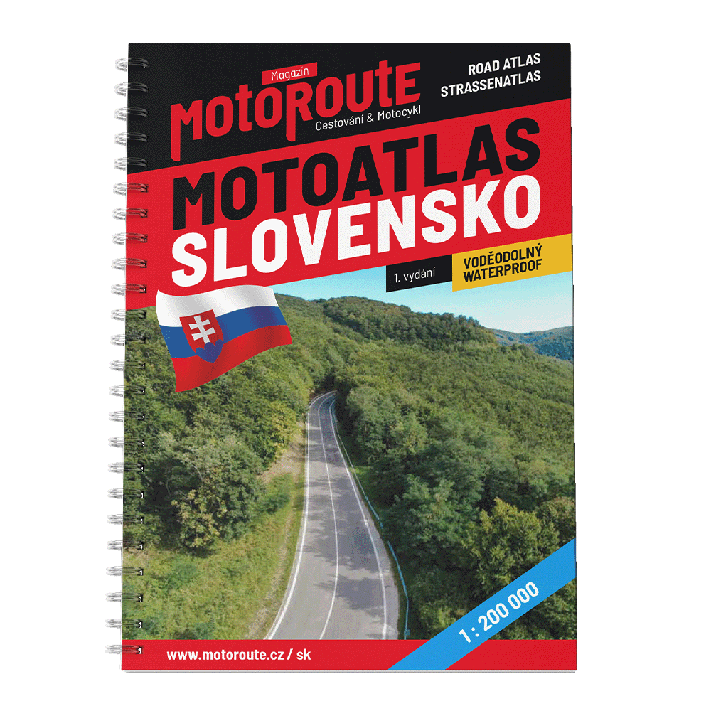 kniha motoatlas slovensko mapa pre motorkárov